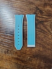 Original HUBLOT OEM Unico 23/18mm pulseira de borracha branca e azul com EXTRAS comprar usado  Enviando para Brazil