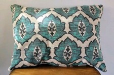 Usado, Travesseiro pequeno floral azul-petróleo para área externa 15 x 10,5 x 5 pol. poliéster retangular fácil cuidado comprar usado  Enviando para Brazil