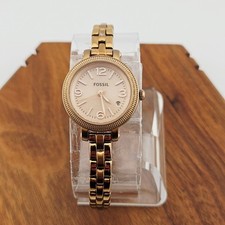 Relógio feminino Fossil ouro rosa contemporâneo pulseira de elos finos feminino delicado básico comprar usado  Enviando para Brazil