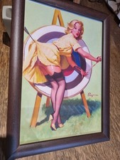 Framed gil elvgren for sale  HOOK