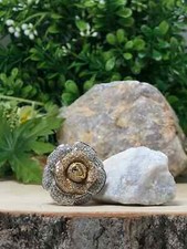 Anel de flor de diamante simulado corte redondo 3,50 ct tira folheada a ouro 14k dois tons comprar usado  Enviando para Brazil