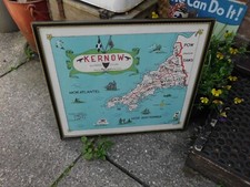 Cornwall map cornish for sale  PLYMOUTH