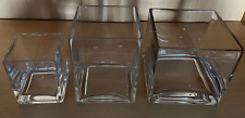 Three square vases for sale  LEYLAND