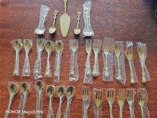 Kaffee kuchenbesteck goldfarbe gebraucht kaufen  Wittenberg