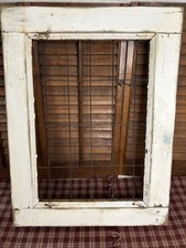 Moldura de janela vintage com fio tinta branca lascada ~desgastada~ fazenda rústica  comprar usado  Enviando para Brazil