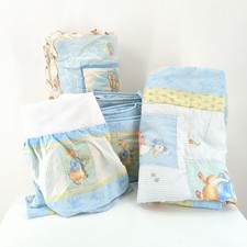 Conjunto de edredom acolchoado com babado Beatrix Potter 2000 vintage Peter Rabbit berçário cama comprar usado  Enviando para Brazil