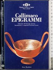 Oscar. epigrammi. callimaco. usato  Ariccia