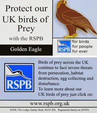 Rspb pin badge for sale  SANDY