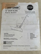 Craftsman snow blade for sale  Sunfield