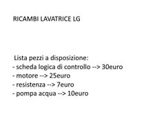 Ricambi lavatrice modello usato  Villanova di Camposampiero