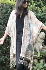 Beige sheer paisley for sale  Coarsegold
