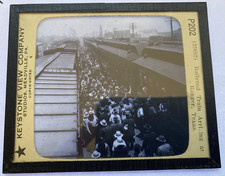 LANTERNA MÁGICA KEYSTONE SLIDE 202 TREM CHEGANDO AO RANGER TEXAS 1920s comprar usado  Enviando para Brazil