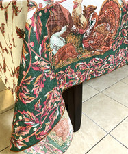 TOALHA DE MESA RETANGULAR DE GANSOS E FRANGOS DE AÇÃO DE GRAÇAS 58" X 122" comprar usado  Enviando para Brazil