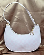 Bolsa de ombro Sanrio Hello Kitty xadrez monograma bolsa de couro sintético rosa designer comprar usado  Enviando para Brazil