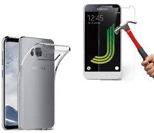 Coque Souple Transparent +1 Film Verre Trempé Samsung Galaxy J7 2016/J7 2017 na sprzedaż  Wysyłka do Poland