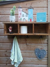Rustic wooden shelf for sale  ESHER