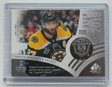 2019-20 UD SP Jogo Usado Patrice Bergeron Stanley Cup Final GU Puck #PB Bruins comprar usado  Enviando para Brazil