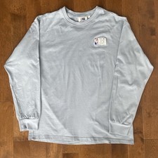 Camisa masculina manga longa NBA tamanho L azul claro logotipo algodão licenciado oficial camiseta  comprar usado  Enviando para Brazil