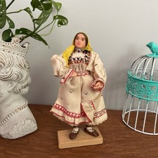Boneca popular russa antiga feita à mão fantasia nacional Rússia algodão couro madeira comprar usado  Enviando para Brazil