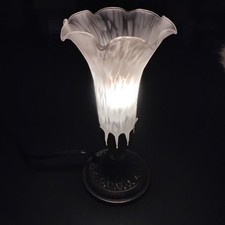 Abajur de mesa vintage canelado tulipa ~ estilo Tiffany comprar usado  Enviando para Brazil
