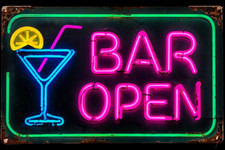 Bar open neon for sale  DUNSTABLE