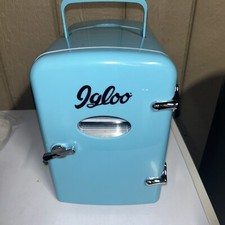 Mini geladeira Igloo retrô modelo MIS129C-azul 6 latas bebida mini geladeira testada comprar usado  Enviando para Brazil