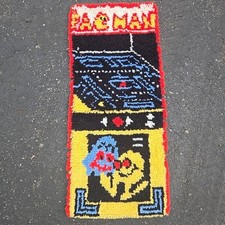 Tapete gancho trava vintage anos 80 Pac-man videogame 31”x18.” concluído raro, usado comprar usado  Enviando para Brazil