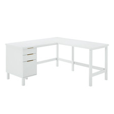 l desk white modern shape for sale  Rogers