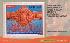 2010 tessera filatelica usato  Italia