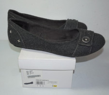 Sapatos baixos de balé Dr. Scholls Fermo cinza carvão lã tamanho 9, usado comprar usado  Enviando para Brazil