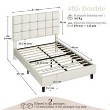 Double upholstered bed for sale  IPSWICH