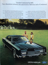 Vintage 1970 Lincoln Continental cor original anúncio A270 comprar usado  Enviando para Brazil