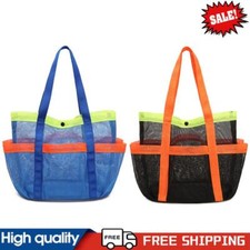 Bolsa de praia de malha bolsa de piscina portátil 7 bolsos para natação de cruzeiro férias essenciais # comprar usado  Enviando para Brazil