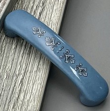 Gaveta puxadora de cozinha vintage azul porcelana cerâmica alças branco floral  comprar usado  Enviando para Brazil