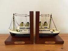 Titanic wooden bookends for sale  PETERBOROUGH