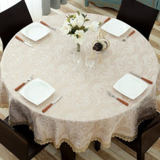 Usado, Toalha de mesa redonda europeia de renda para uso doméstico toalha de mesa dourada comprar usado  Enviando para Brazil