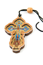 Espelho de carro de madeira crucifixo religioso cruz amuleto ícone Крест Авто Подвеска, usado comprar usado  Enviando para Brazil