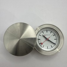 Relógio despertador de viagem Mondaine oficial ferroviário design relógio de mesa comprar usado  Enviando para Brazil