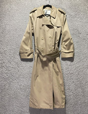 Trench coat feminino vintage London Fog 14 regular com cinto peito duplo bege comprar usado  Enviando para Brazil