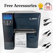 Usado, Impressora de Etiquetas de Transferência Térmica Zebra ZM600 6" 300 dpi Cortador LAN USB Serial comprar usado  Enviando para Brazil