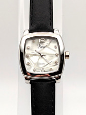 Relógio Feminino Vivani Tom Prata Cristal Acentos Pulseira de Couro Preto Nova Bateria comprar usado  Enviando para Brazil
