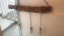 Lampadario Vintage Vero Legno Corbezzolo Design Alta Gamma E Canapa comprar usado  Enviando para Brazil