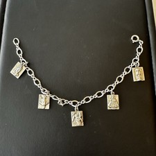Pulseira Berloque Religioso Católica Vintage Prata Esterlina Espírito Santo Santos comprar usado  Enviando para Brazil