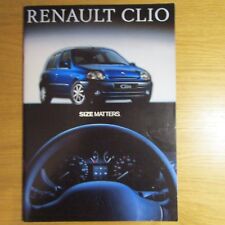 Folheto 1999 RENAULT CLIO 1.2 1.4 1.6 16V 1.9D RN RT Si RXE Initiale 3 5 portas comprar usado  Enviando para Brazil