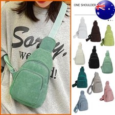 Bolsa de ombro casual feminina cor sólida bolsa peitoral veludo para férias de fim de semana comprar usado  Enviando para Brazil