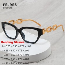 Óculos de leitura feminino olho de gato luz azul bloqueio lentes transparentes moda comprar usado  Enviando para Brazil