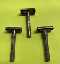 Lote de três barbeadores Gillette Safety vintage, usado comprar usado  Enviando para Brazil