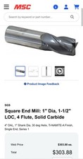 Sgssquare end mill for sale  Cincinnati
