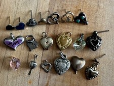 Lote de joyas corazones y medallones reloj medallón pendientes medallón corazón segunda mano  Embacar hacia Mexico