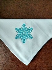 Christmas embroidered white for sale  LETCHWORTH GARDEN CITY